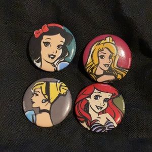 Disney Princess buttons 1”
